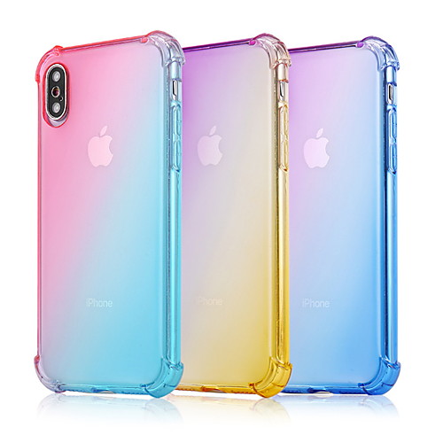 

Phone Case For Apple Back Cover iPhone XR iPhone XS iPhone XS Max iPhone X iPhone 8 Plus iPhone 8 iPhone 7 Plus iPhone 7 iPhone 6s Plus iPhone 6s Shockproof Color Gradient Soft TPU