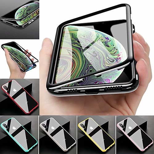 

Case For Apple iPhone XR iPhone XS Max Plating Full Body Cases Solid Colored Hard Tempered Glass Metal for 8 Plus 8 7 Plus 7 XS