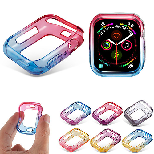 

Case For Apple Apple Watch Series 4 Color TPU Case Slim Bumper Scratch Proof Protector Frame For Apple Watch Case 40mm 44mm