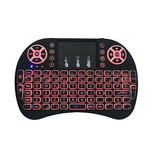 

Miimall I8 USB Wired / Wireless 2.4GHz Multimedia Keyboard Luminous Rechargeable Multicolor Backlit 92 pcs Keys