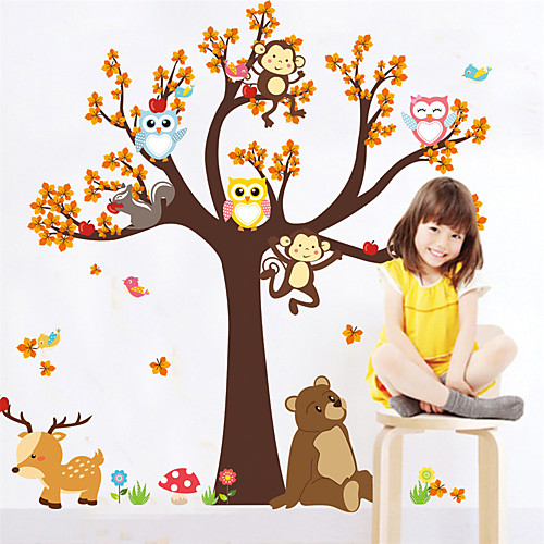 

Animals Wall Stickers Plane Wall Stickers Decorative Wall Stickers, PVC Home Decoration Wall Decal Wall Decoration 2pcs / Removable