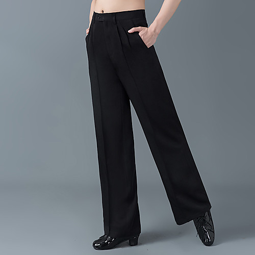 

Latin Dance Pants Ruching Men's Training Performance High POLY Cotton
