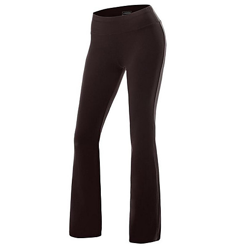 

Women's Yoga Pants Bootcut Flare Leg Pants / Trousers Butt Lift Breathable Solid Color White Black Dark Blue Elastane Fitness Running Sports Activewear Stretchy Slim