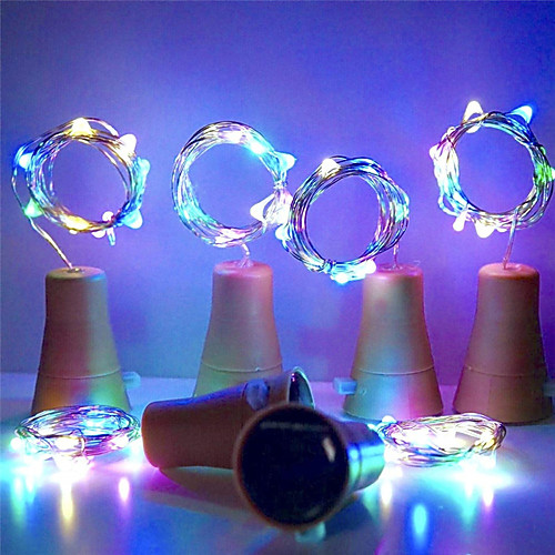 

Outdoor Solar String Light Garden LightLED Solar Bottle Stopper Cork String Lights Wine Copper 2m 20LEDs Wire String Lights 10pcs Fairy Lamps Outdoor Wedding Birthday Banquet Party Decoration