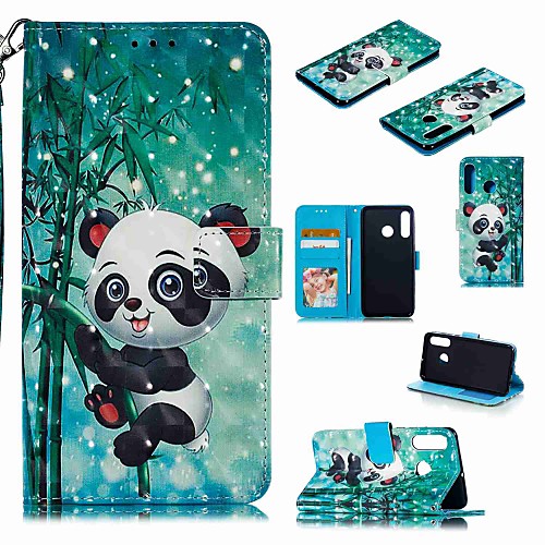 

Case For Huawei Huawei Nova 4 / Huawei P20 / Huawei P20 Pro Wallet / Card Holder / Shockproof Full Body Cases Cartoon / Panda Hard PU Leather