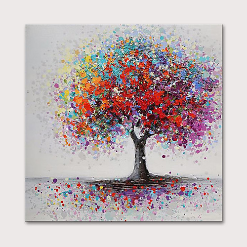 

Oil Painting Handmade Hand Painted Wall Art Colorful Tree Plant Home Decoration Décor Stretched Frame Ready to Hang