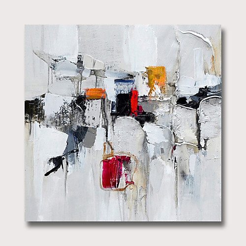 

Oil Painting Hand Painted Square Abstract Modern Rolled Canvas (No Frame)