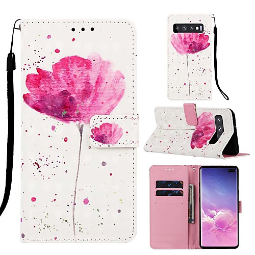 

Case For Samsung Galaxy S8 Plus / S9 Plus Pattern / Flip / with Stand Full Body Cases Cartoon / Flower Hard PU Leather for Galaxy S10 / Galaxy S10 Plus / Galaxy S10 E