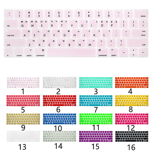 

Silicone US Korean Version Korean Keyboard Apple Laptop Keyboard Protective Film For MacBook Air Pro Retina 11/12/13/15 Inches