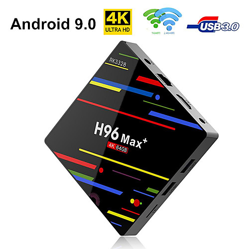 

H96 MAX TV Box Android 9.0 4GB RAM 64GB Rockchip RK3328 H.265 4K Youtube Netflix Google Play Smart TV Box