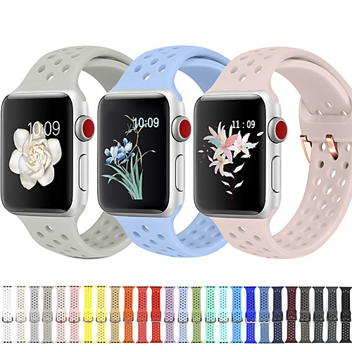

Smart Watch Band for Apple iWatch 1 pcs Sport Band Classic Buckle Silicone Replacement Wrist Strap for Apple Watch Series SE / 6/5/4/3/2/1 38mm 40mm 42mm 44mm