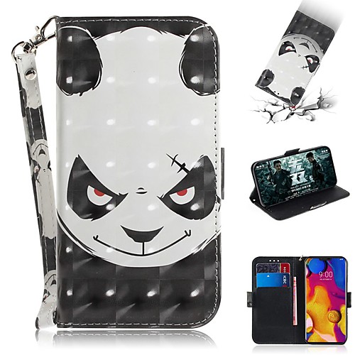 

Case For LG V40 THINQ / LG Stylo 5 / LG G8 THINQ Wallet / Card Holder / Shockproof Full Body Cases Panda PU Leather