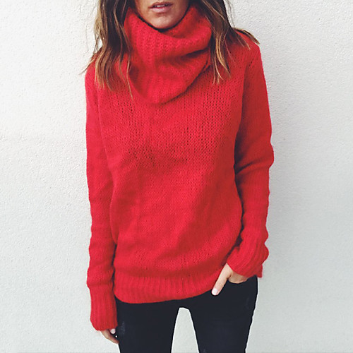 

Women Mohair High-Necked Sweater Fashionable Pullover Top