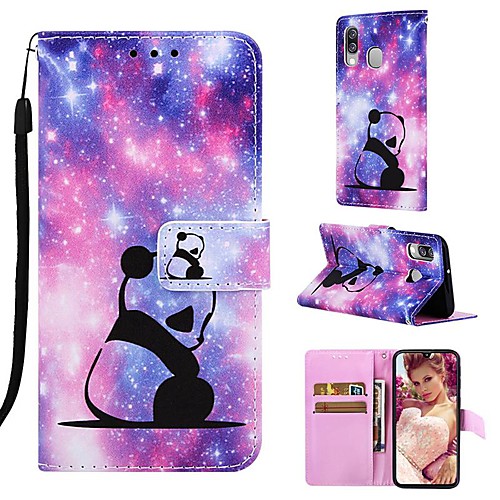 

Case For Samsung Galaxy Galaxy A7(2018) / Galaxy A10(2019) / Galaxy A30(2019) Wallet / Card Holder / with Stand Full Body Cases Panda Hard PU Leather