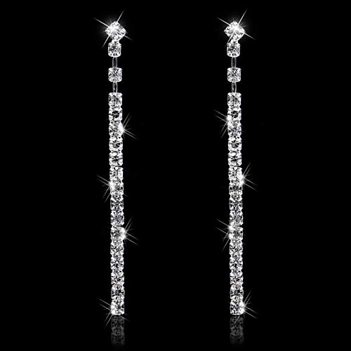 

Women's Drop Earrings Earrings Dangle Earrings Round Cut Simple Elegant Fashion Imitation Diamond Earrings Jewelry Silver For Wedding Birthday Party Evening Formal Prom 1 Pair
