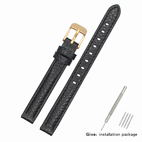 

Genuine Leather / Leather / Calf Hair Watch Band Black Other / 17cm / 6.69 Inches / 19cm / 7.48 Inches 1cm / 0.39 Inches