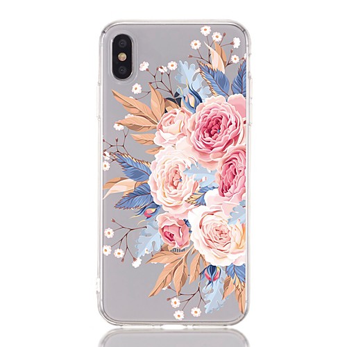 

Case For Apple iPhone 11 / iPhone 11 Pro / iPhone 11 Pro Max Shockproof / Transparent / Pattern Back Cover Flower Soft TPU