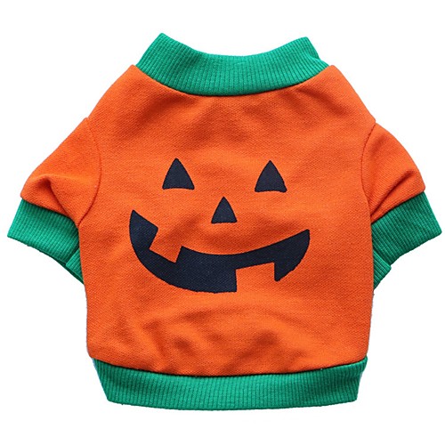 

Dog Shirt / T-Shirt Vest Puppy Clothes Christmas Pumpkin Casual / Daily Simple Style Dog Clothes Puppy Clothes Dog Outfits Light Green Orange Costume for Girl and Boy Dog Cotton XS S M L