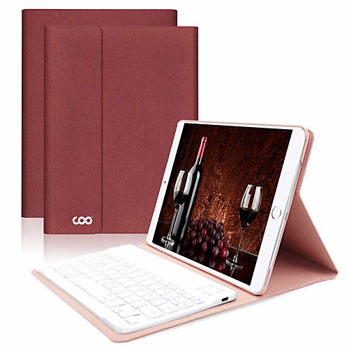 

Phone Case For Apple Full Body Case iPad Air iPad (2018) iPad Air 2 iPad (2017) iPad Pro 9.7'' Shockproof Dustproof with Keyboard Solid Colored PU Leather