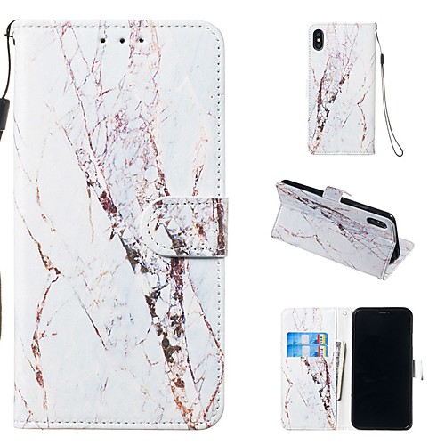 

Case For Apple iPhone XR / iPhone XS Max Magnetic / Flip / with Stand Full Body Cases Marble Hard PU Leather for iPhone 5/SE / 5s/6/6s Plus/7/8 Plus/XS/X
