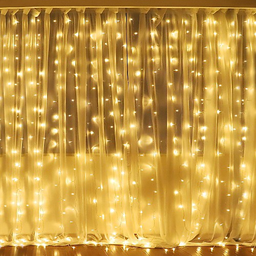 

Christmas Wedding Decorating Lights 3Mx2M 240LEDs White Warm White Multicolor Light Bedroom Home Indoor Outdoor Décor Curtain String Light