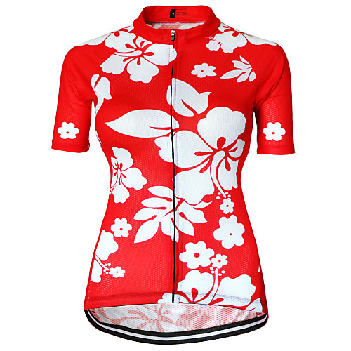 

21Grams Women's Short Sleeve Cycling Jersey Black Purple Blushing Pink Floral Botanical Plus Size Bike Jersey Top Mountain Bike MTB Road Bike Cycling Breathable Quick Dry Sweat-wicking Sports Terylene