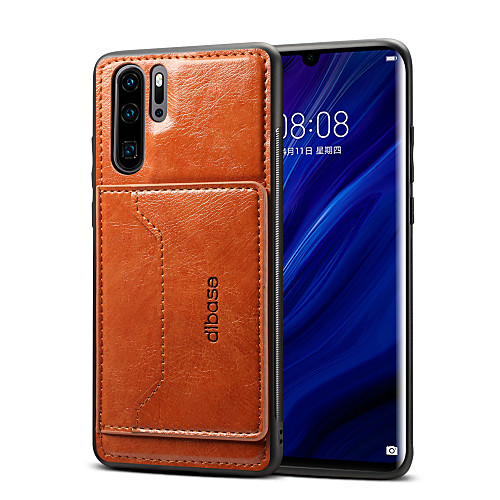

Case For Samsung Galaxy Galaxy A50(2019) Wallet / Card Holder / Shockproof Back Cover Solid Colored Hard PU Leather