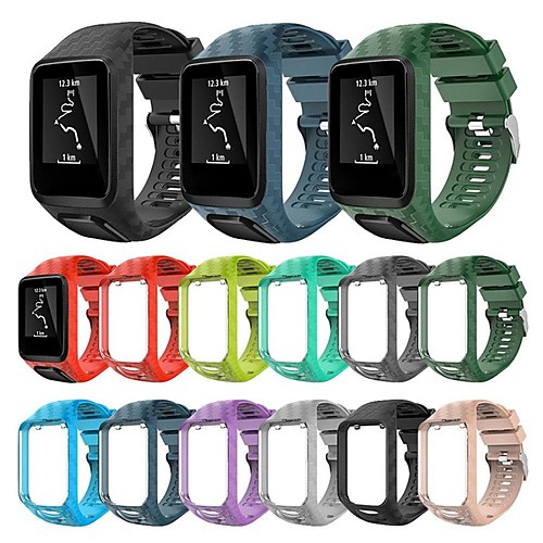 

Smart Watch Band for TomTom 1 pcs Classic Buckle Silicone Replacement Wrist Strap for TomTom Touch TomTom Adventurer TomTom Golfer 2 TomTom Runner 2 TomTom Runner 3