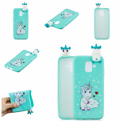 

For Samsung A50 3D Cartoon Lovely Coloured Painted Soft TPU Back Cover Non-slip Shockproof Full Protective Case