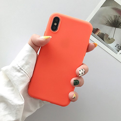 

Case For Apple iPhone XR / iPhone XS Max / iPhone X Frosted Back Cover Solid Colored Soft TPU