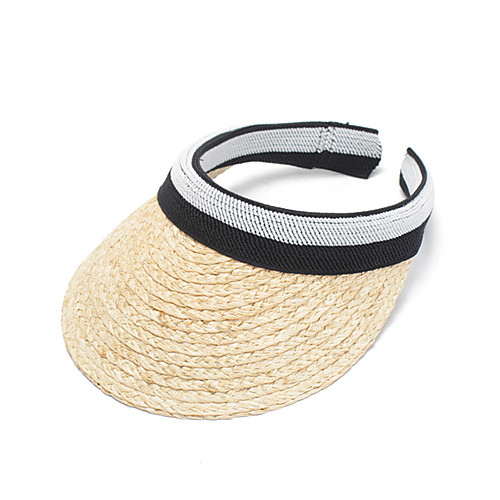 

Straw Hats with Solid 1 Piece Casual / Daily Wear Headpiece
