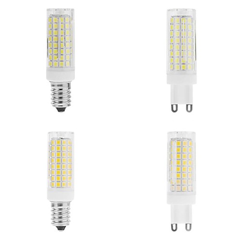 

110V/220V Dimmable Ceramic Corn Light SMD2835 102 LED Bulb for Crystal Chandelier G9/ E14 Lamp head mode