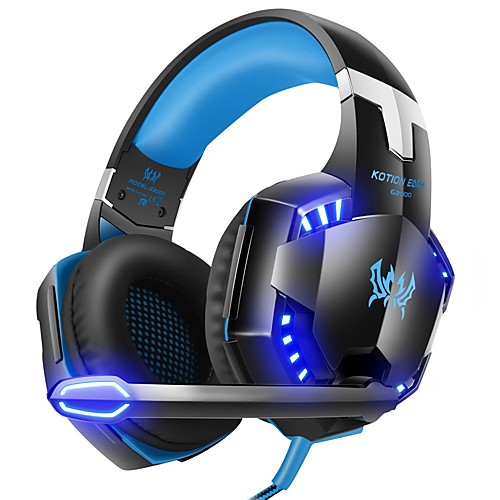 

G2000 Computer Stereo Gaming Headphones Best casque Deep Bass Game Earphone Headset with Mic LED Light for PC Gamer