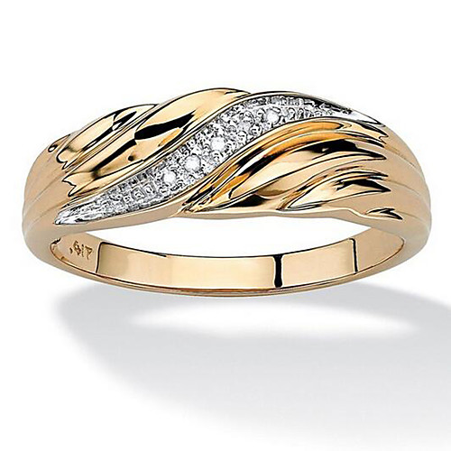 

Band Ring Classic Gold Silver Copper Rhinestone Gold Plated Precious Unique Design Fashion 1pc 9 10 / Men's