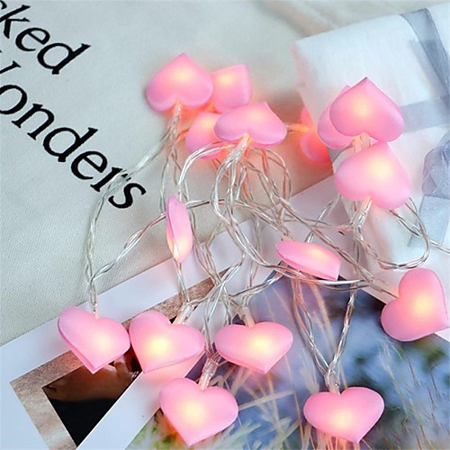 

1pc Hearts Garland LED String Light Battery Powered Fairy Lights Decoration For Christmas Wedding Children Gifts Room Bedroom Décor
