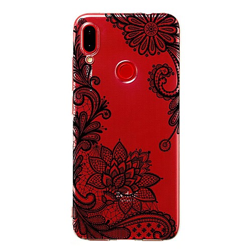 

Case For Xiaomi Xiaomi Redmi Note 6 / Xiaomi Pocophone F1 / Xiaomi Redmi 6 Pro Shockproof / Transparent / Pattern Back Cover Flower TPU