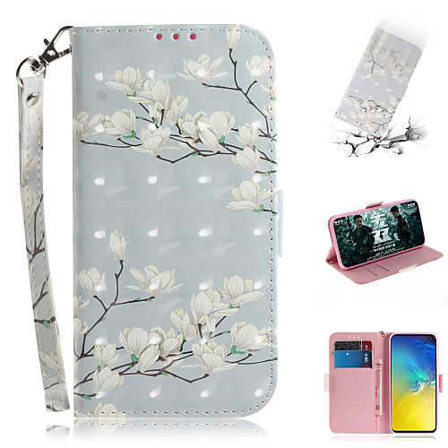 

Phone Case For Samsung Galaxy Full Body Case Leather Wallet Card S20 Plus S20 Ultra S20 S7 edge S7 S10 S10 Galaxy S10 E Wallet Card Holder with Stand Flower / Floral PU Leather