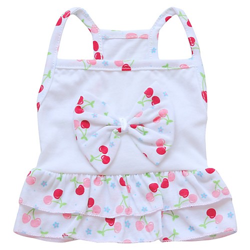 

Dogs Dress Dog Clothes White Costume Dalmatian Corgi Beagle Cotton Geometric Fruit Party / Evening Dresses&Skirts XS S M L