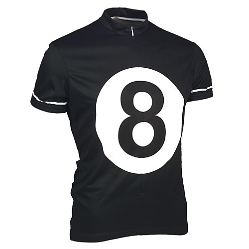 

21Grams Men's Short Sleeve Cycling Jersey - BlackWhite Bike Jersey Top Quick Dry Moisture Wicking Breathable Sports Summer Terylene Mountain Bike MTB Clothing Apparel / Micro-elastic / Athleisure