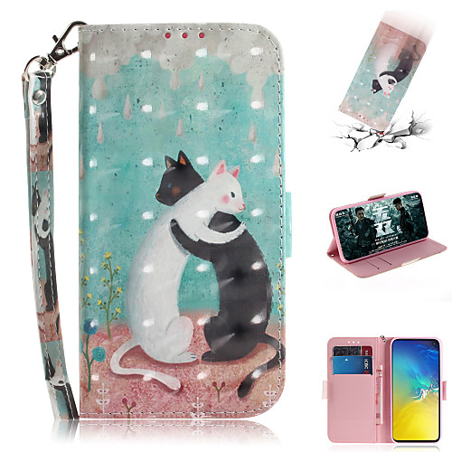 

Case For Samsung Galaxy S7 edge / S7 / Galaxy S10 Wallet / Card Holder / with Stand Full Body Cases Animal / 3D Cartoon PU Leather