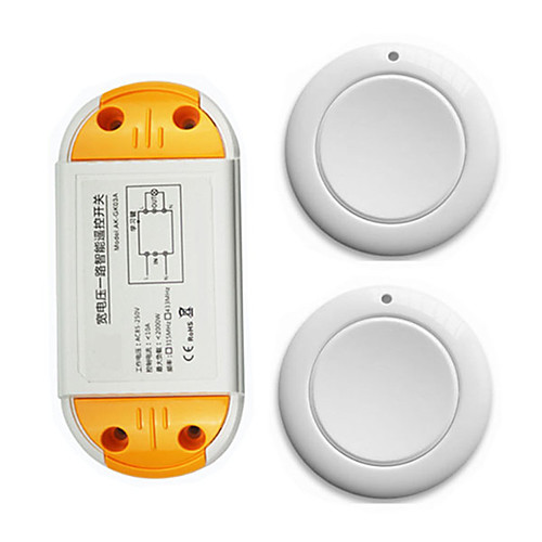 

AC220V 1CH Wireless Remote Control Switch / AC85V-250V AC110V Light /Lamp power ON/OFF 10A Relay Receiver 433MHZ