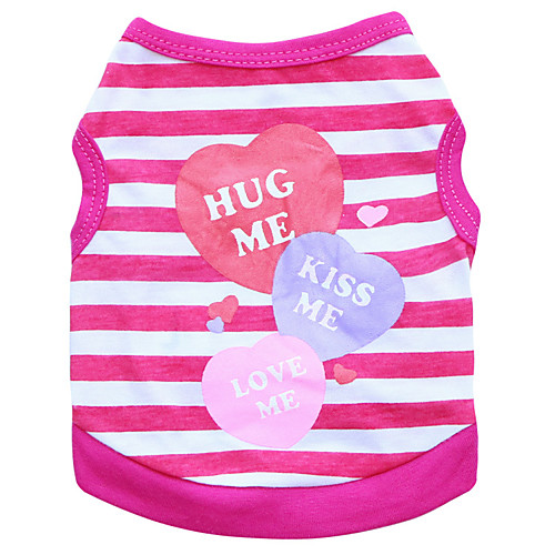 

Dog Vest Love Slogan Sweet Style Casual / Daily Dog Clothes Puppy Clothes Dog Outfits Purple Blue Pink Costume for Girl and Boy Dog Cotton XS S M L