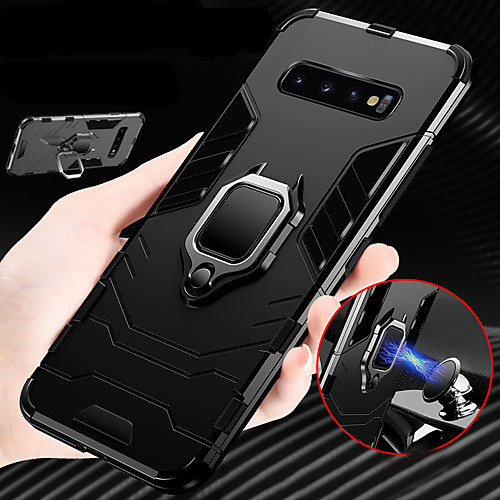 

Luxury Armor Ring Stand Case For Samsung Galaxy S10 Plus S10 E S10 Shockproof Case Cover S9 Plus S9 S8 Plus S8 Soft Silicone TPU Car Holder Case