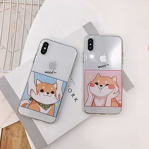 

Case For Apple iPhone XS / iPhone XR / iPhone XS Max Shockproof / Dustproof / Transparent Back Cover Dog / Transparent / Cartoon TPU