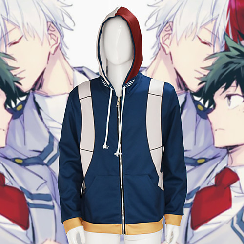 

Inspired by My Hero Academia Boko No Hero Cosplay Hoodie Poly / Cotton 3D Zipper For Men's / Women's