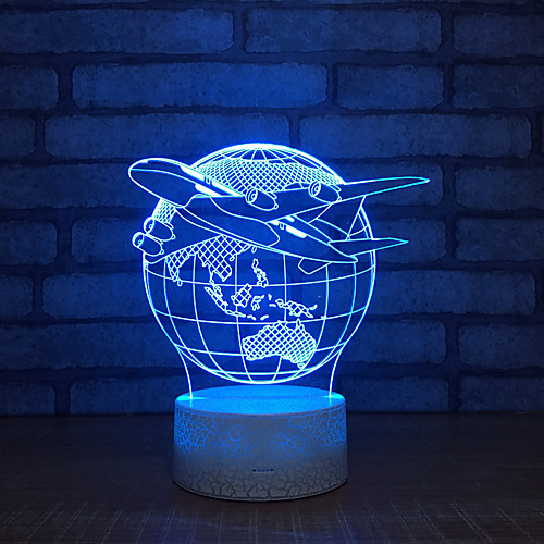 

Earth Table Lamp Touch 3d Base White Beautiful 7 Color Switch Table Lamp For The Bedroom