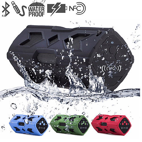 

PT390 Wireless Bluetooth Speaker NFC Portable Column Waterproof Subwoofer 10W Music Sound Box support FM Radio TF Card with power ban