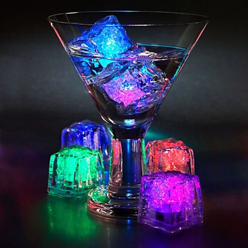 

0.2m Smart Lights 1 LEDs Dip Led 1 set Warm White Cold White Red Decorative LED Ice Cubes Batteries Powered