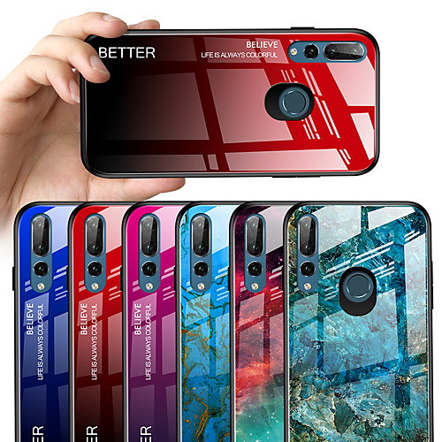 

Case For Huawei Huawei Y9 2019 (Enjoy 9 Plus) / Huawei Y6 Pro (2019) / Huawei Y6 (2019) Pattern Back Cover Marble / Color Gradient Hard Tempered Glass