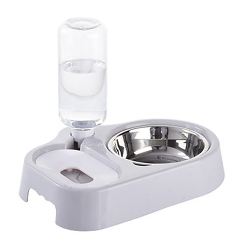 

Dogs Feeders 5 L Stainless steel washable Easy to Install Casual / Daily Solid Colored Gray Blue Pink Bowls & Feeding